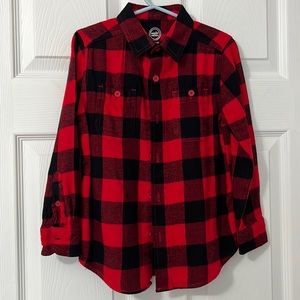 Wonder Nation boys plaid button down shirt